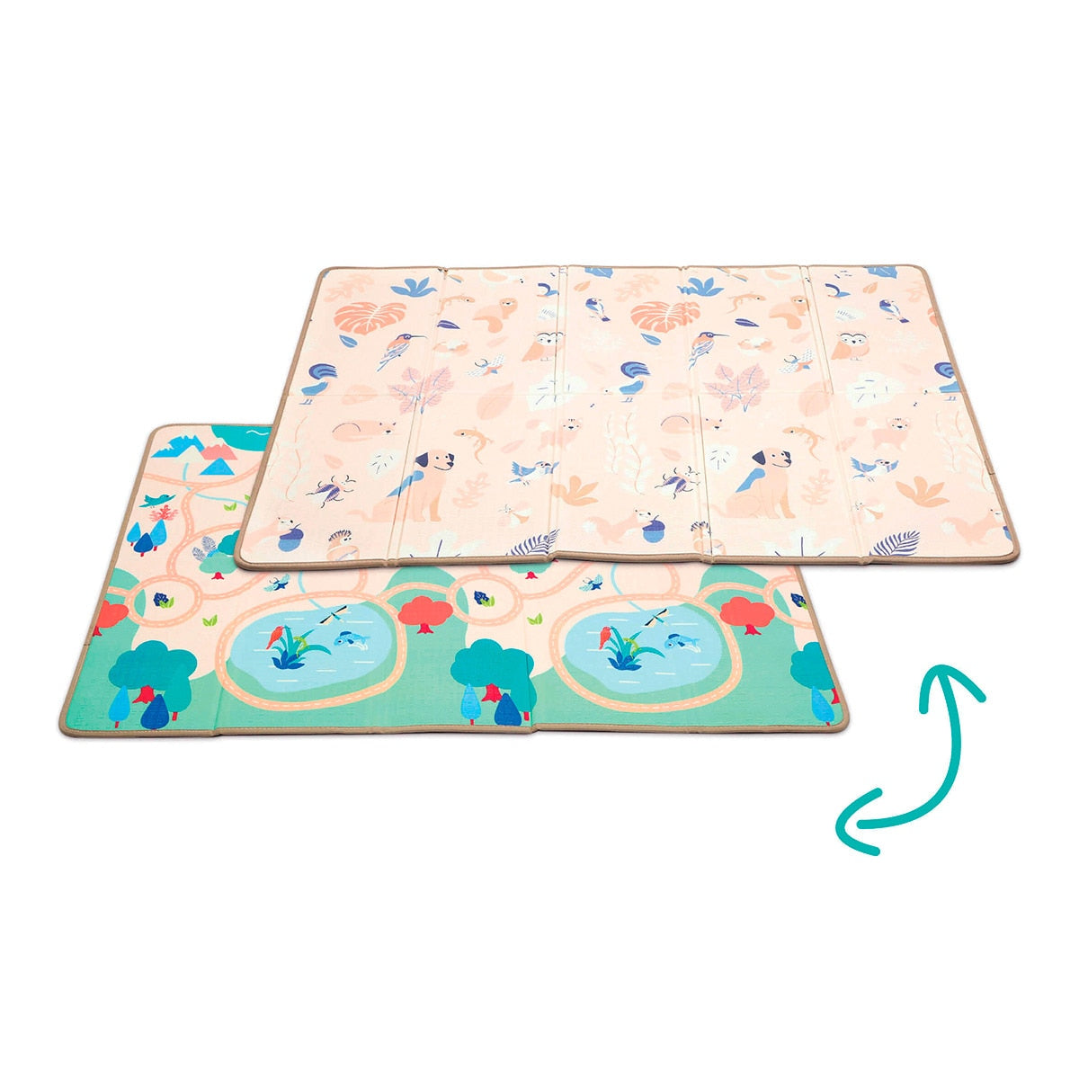 Ludi Foam Play Mat, Foldable and Reversible