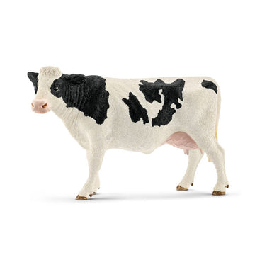 Schleich Black Spotted Holstein Cow Figurine