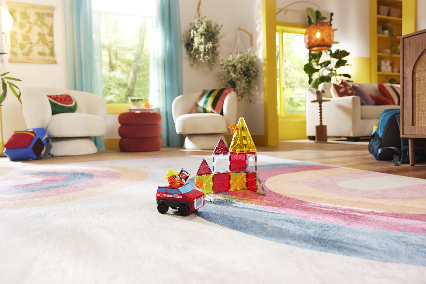 Magna-Tiles Fire Rescue