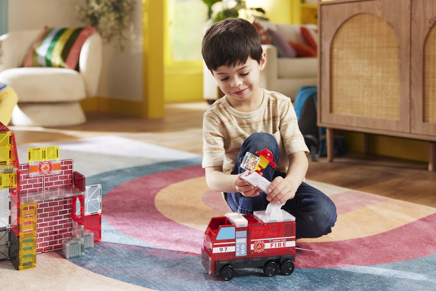 MAGNA-TILES - Fire Station - 50 Pieces