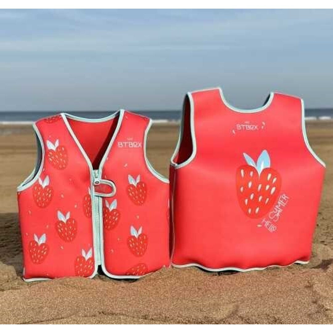 BTBOX 2025 Strawberry Swim Vest - SIZE S - 11 - 19 kg.