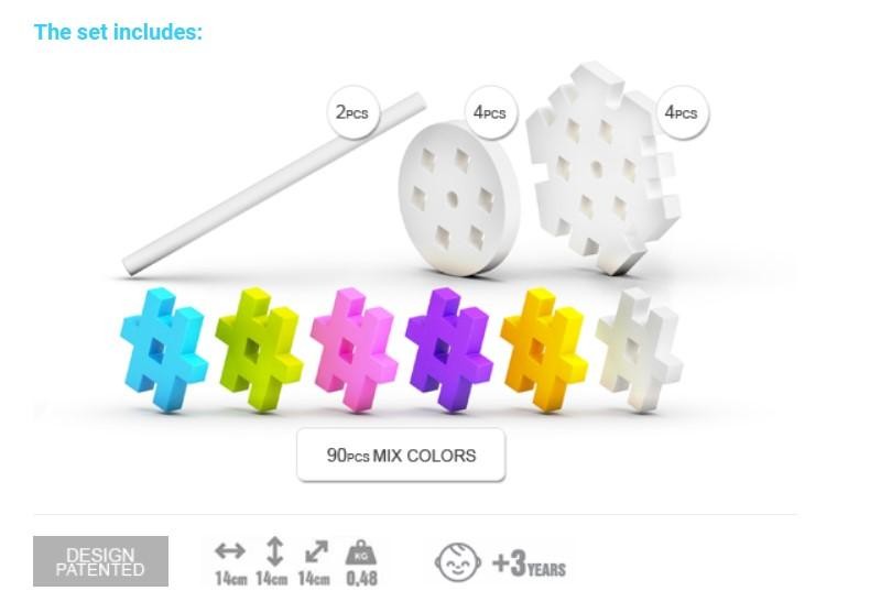 Meli Basic Constructor 100 pieces Pastel