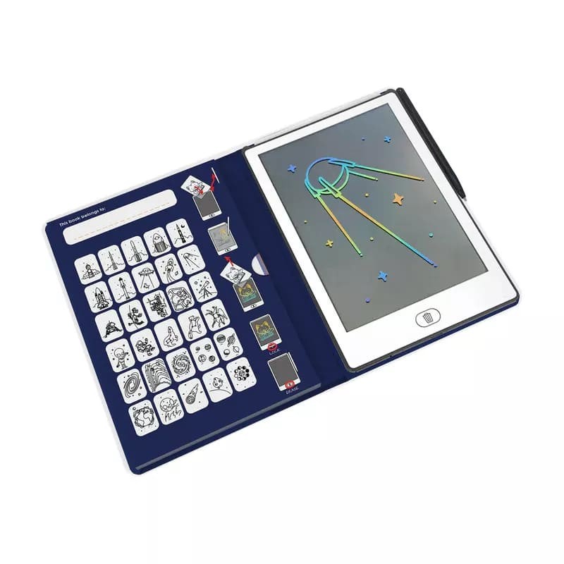 Tableta de Dibujo y Escritura LCD con Plantillas Mini Galaxias Kidywolf