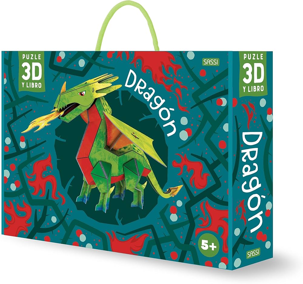 3D Dragon Puzzle with Model. Illustrated edition (Spanish)
