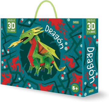 3D Dragon Puzzle with Model. Illustrated edition (Spanish)