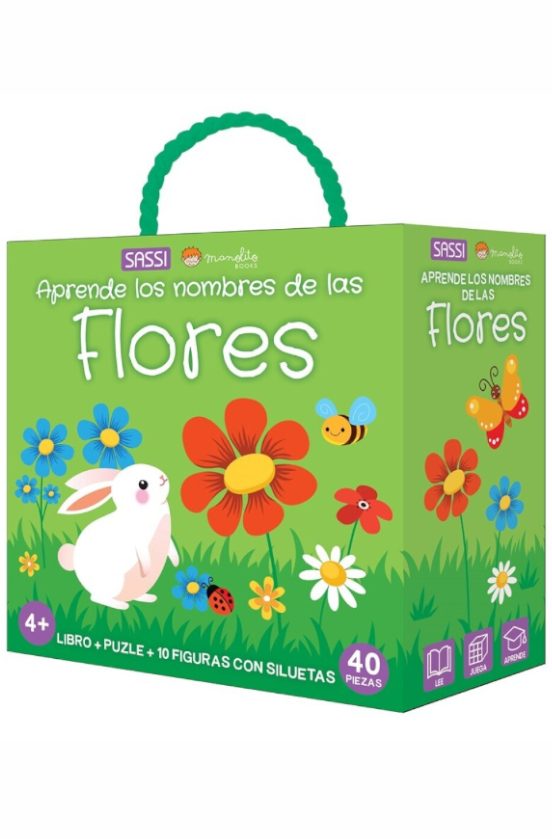 Q-BOX Aprende los Nombres de las Flores - Puzzle+Cuento