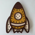 Wooden LED Lamp - Rocket