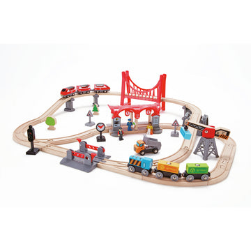 Hape - Bustling City Track Set. Trains