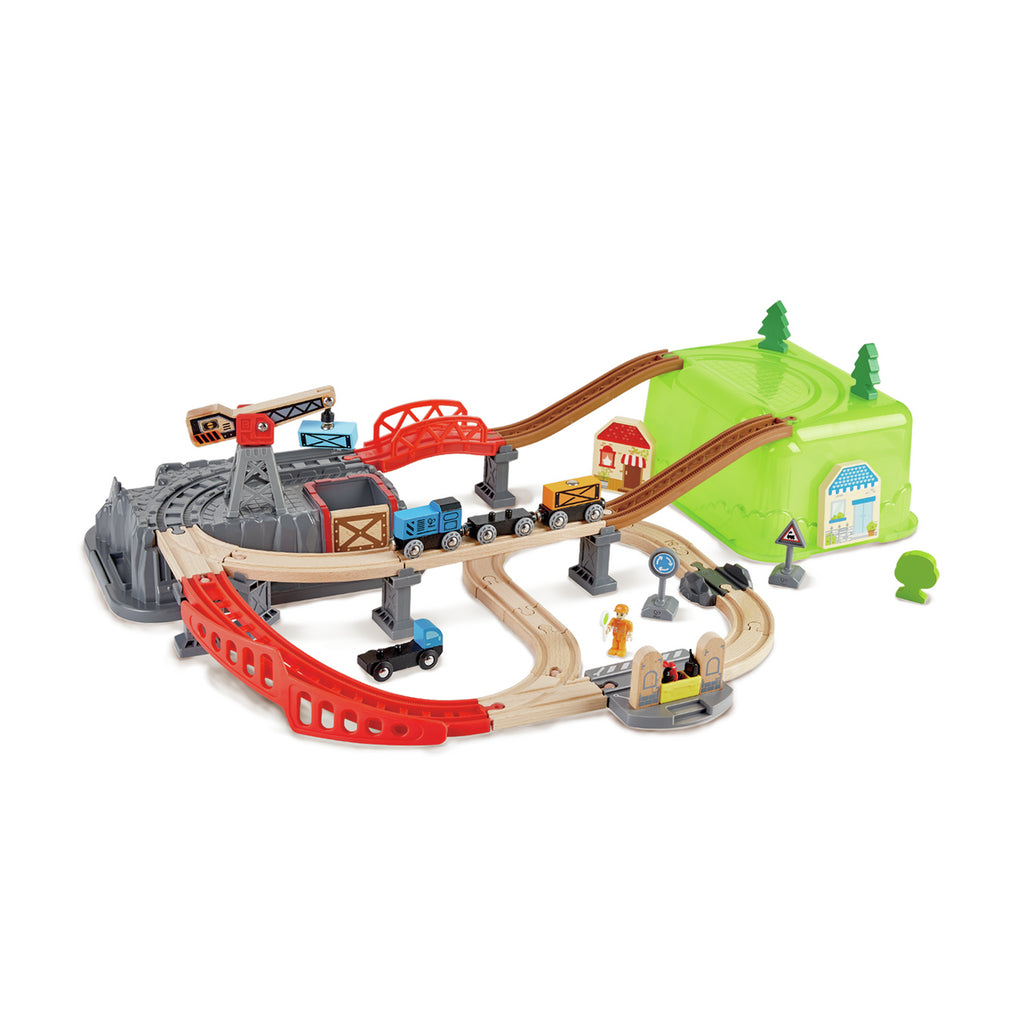 Hape - Railway Building Blocks Set. Trains
