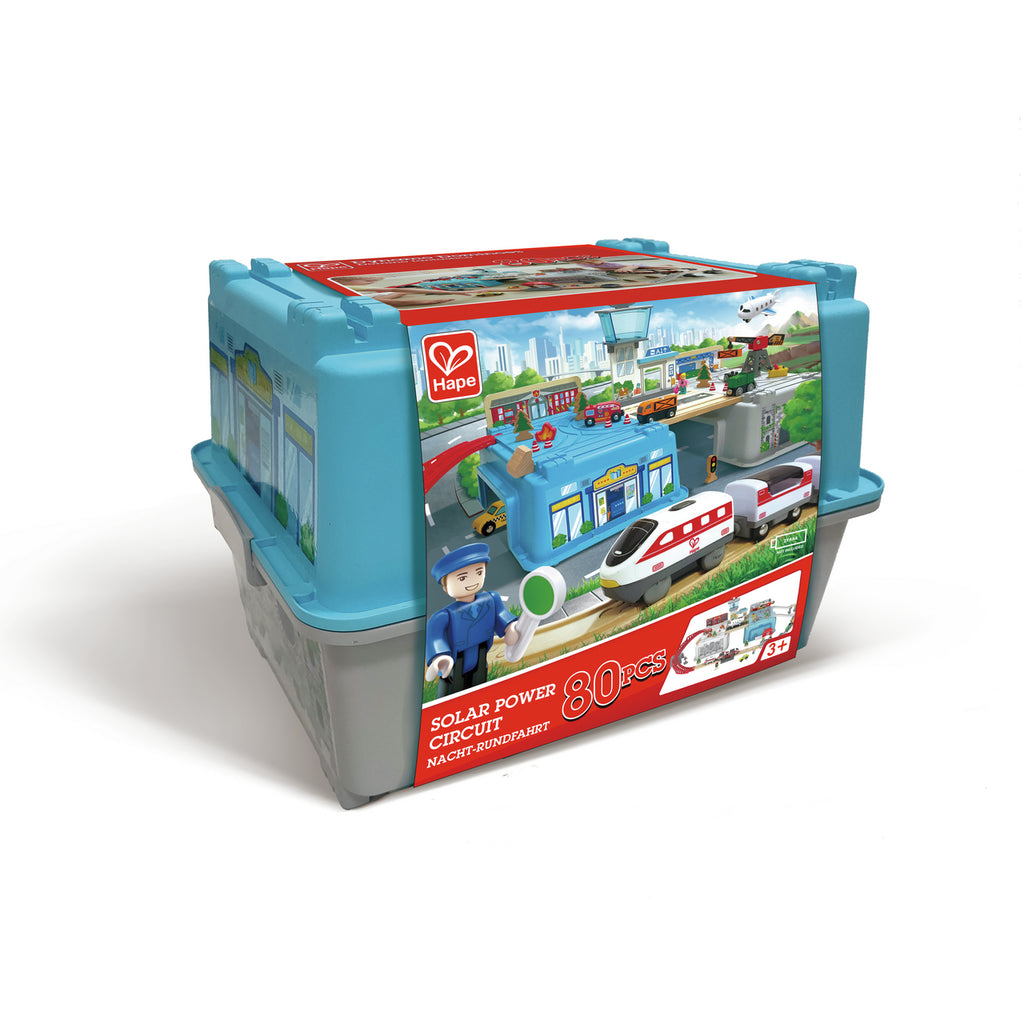 Hape - Mega metropolis train bucket set. Trains