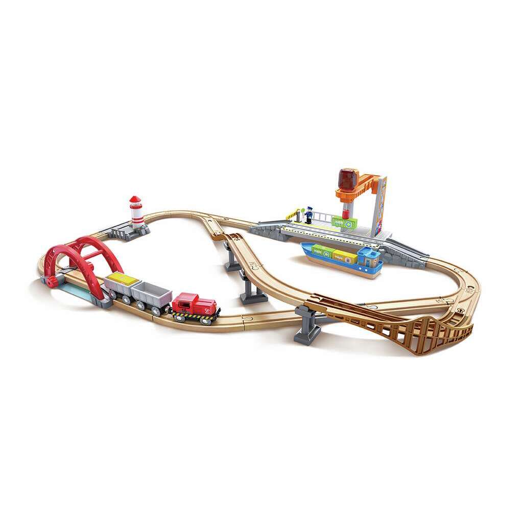 Hape - Rail & Road Cargo Set. Trains