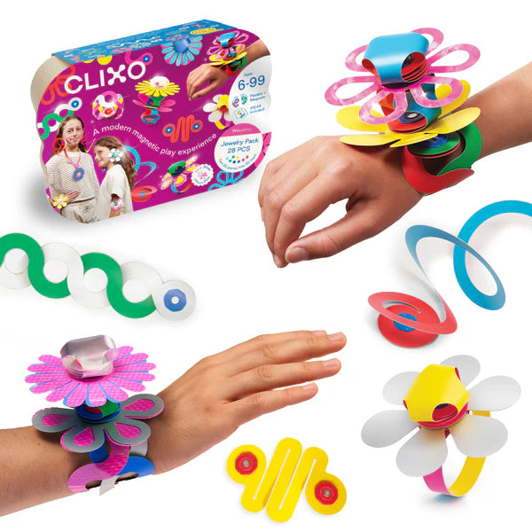 Clixo Jewellery Pack - Juego de juguetes magnéticos de construcción