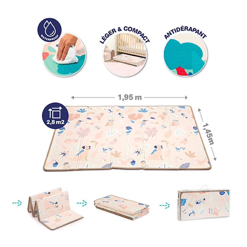 Ludi Foam Play Mat, Foldable and Reversible