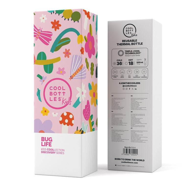 Reusable water bottle for kids - Cool Bottles - Bug Life - 500ml.