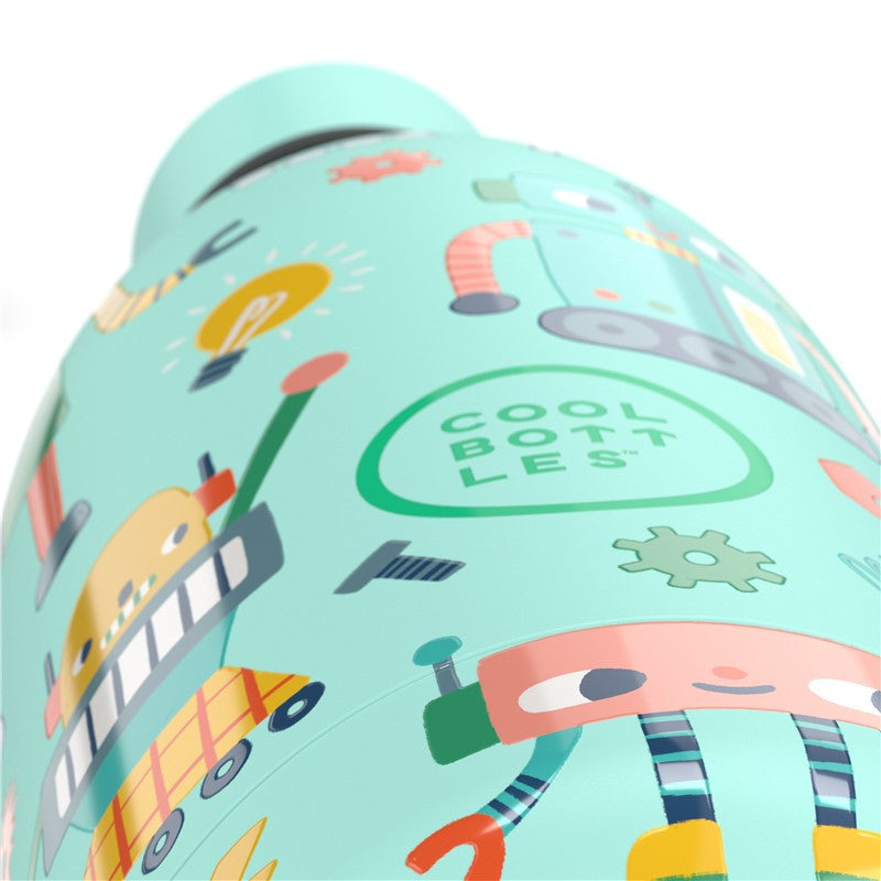 Botella de agua reutilizable para niños - Cool Bottles -My Short Circuit 350ml. 