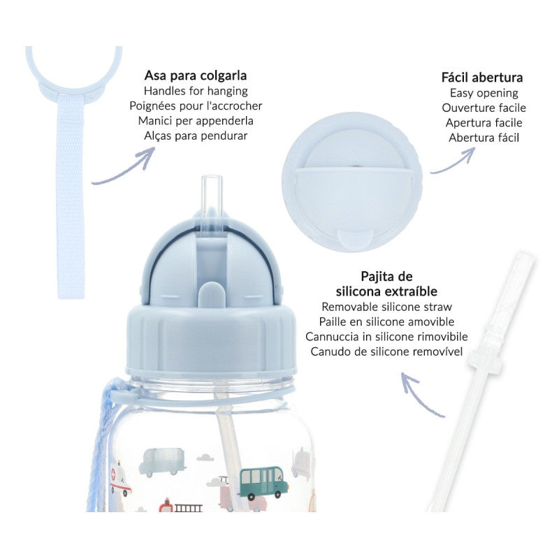Tutete Botella de Plástico Ciudad de Coches
