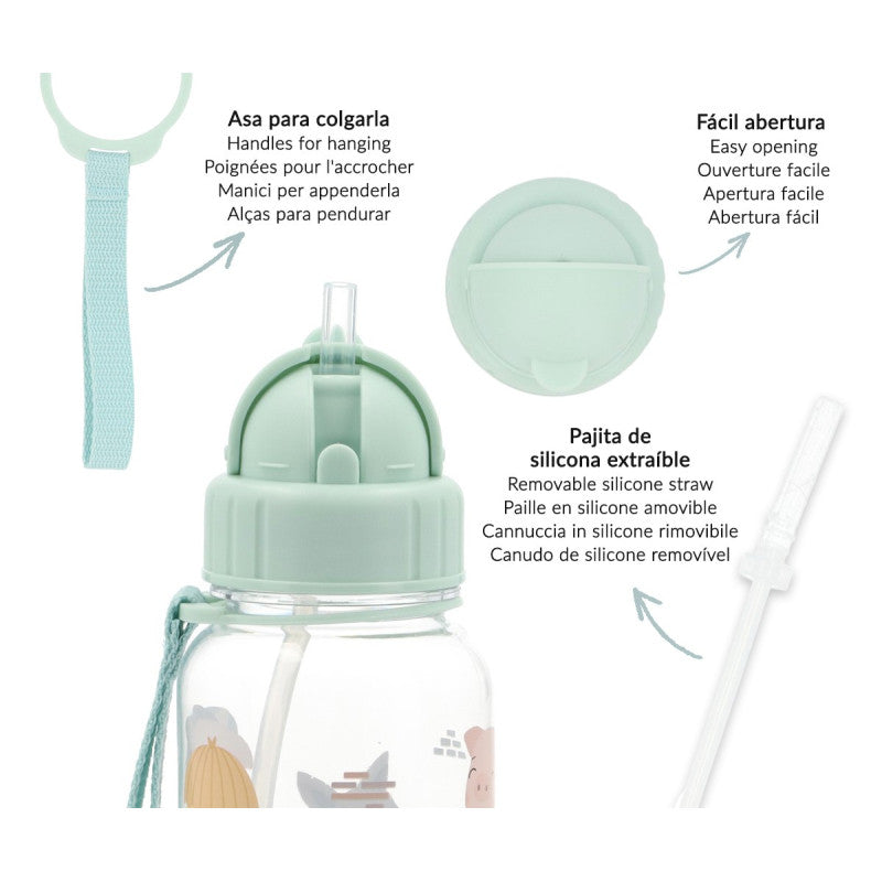 Tutete Botella de Plástico Los 3 Cerditos