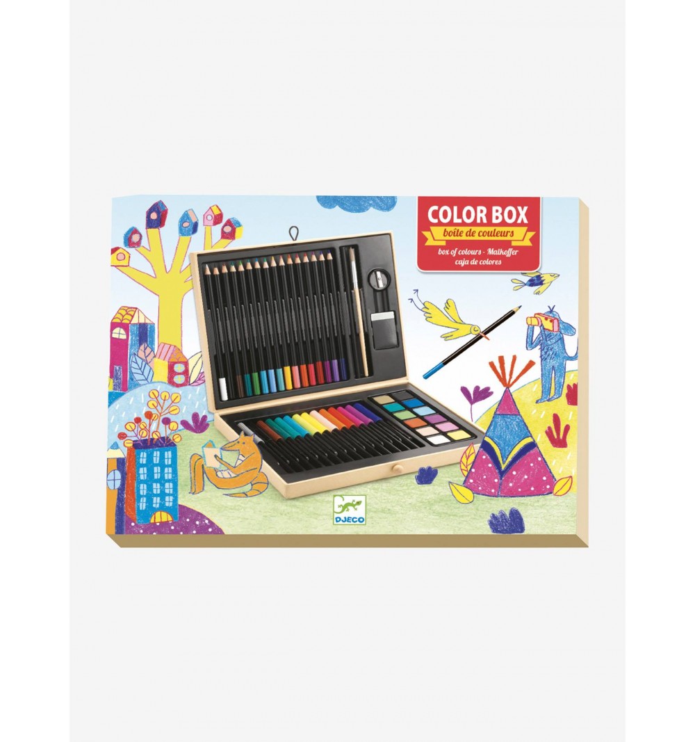 Caja De Colores Djeco Pinturas y Rotuladores