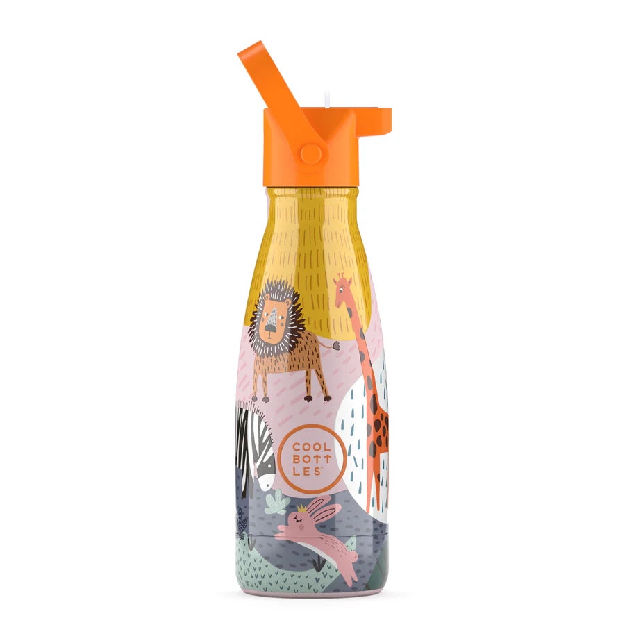 Botella de agua reutilizable para niños - Cool Bottles - Savannah Kingdom - 260ml.