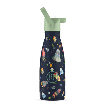 Botella de agua reutilizable para niños - Cool Bottles - Space Rockets - 260ml.