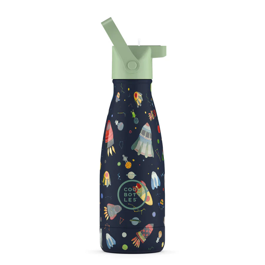 Botella de agua reutilizable para niños - Cool Bottles - Space Rockets - 260ml.