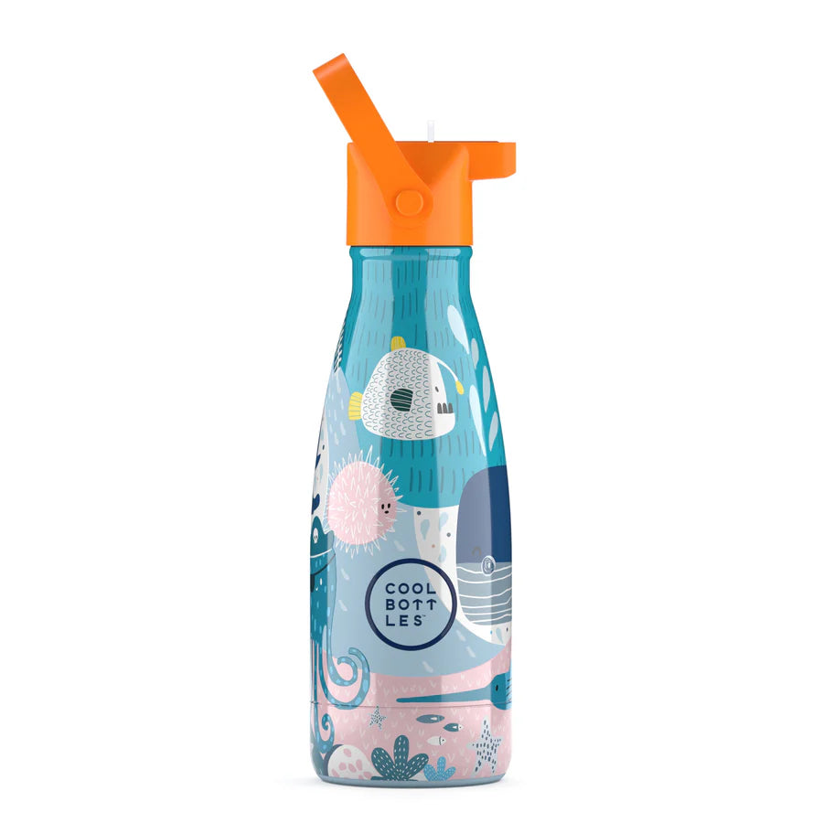 Botella de agua reutilizable para niños - Cool Bottles - SeaWorld Mundo Marino - 260ml.
