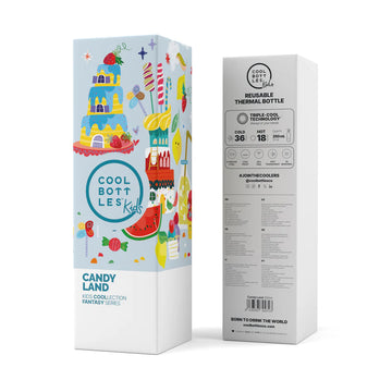 Botella de agua reutilizable para niños - Cool Bottles -Candy Land 350ml. 