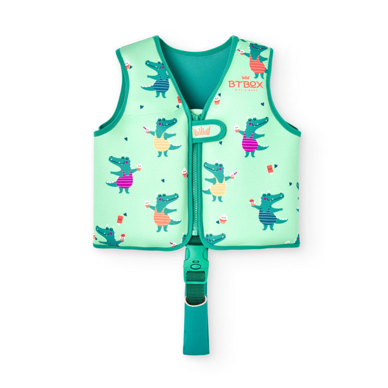 CHALECO DE NATACIÓN BTBOX 2025 Cocodrilos– TALLA S - 11 - 19 Kg.