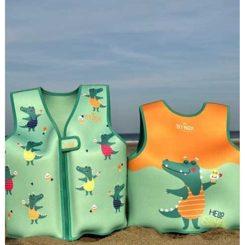 CHALECO DE NATACIÓN BTBOX 2025 Cocodrilos– TALLA S - 11 - 19 Kg.