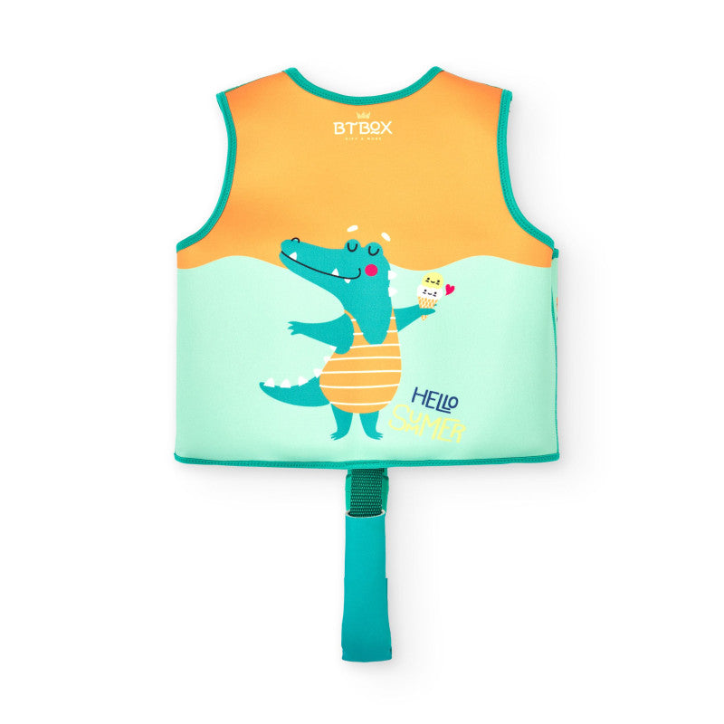 CHALECO DE NATACIÓN BTBOX 2025 Cocodrilos– TALLA S - 11 - 19 Kg.