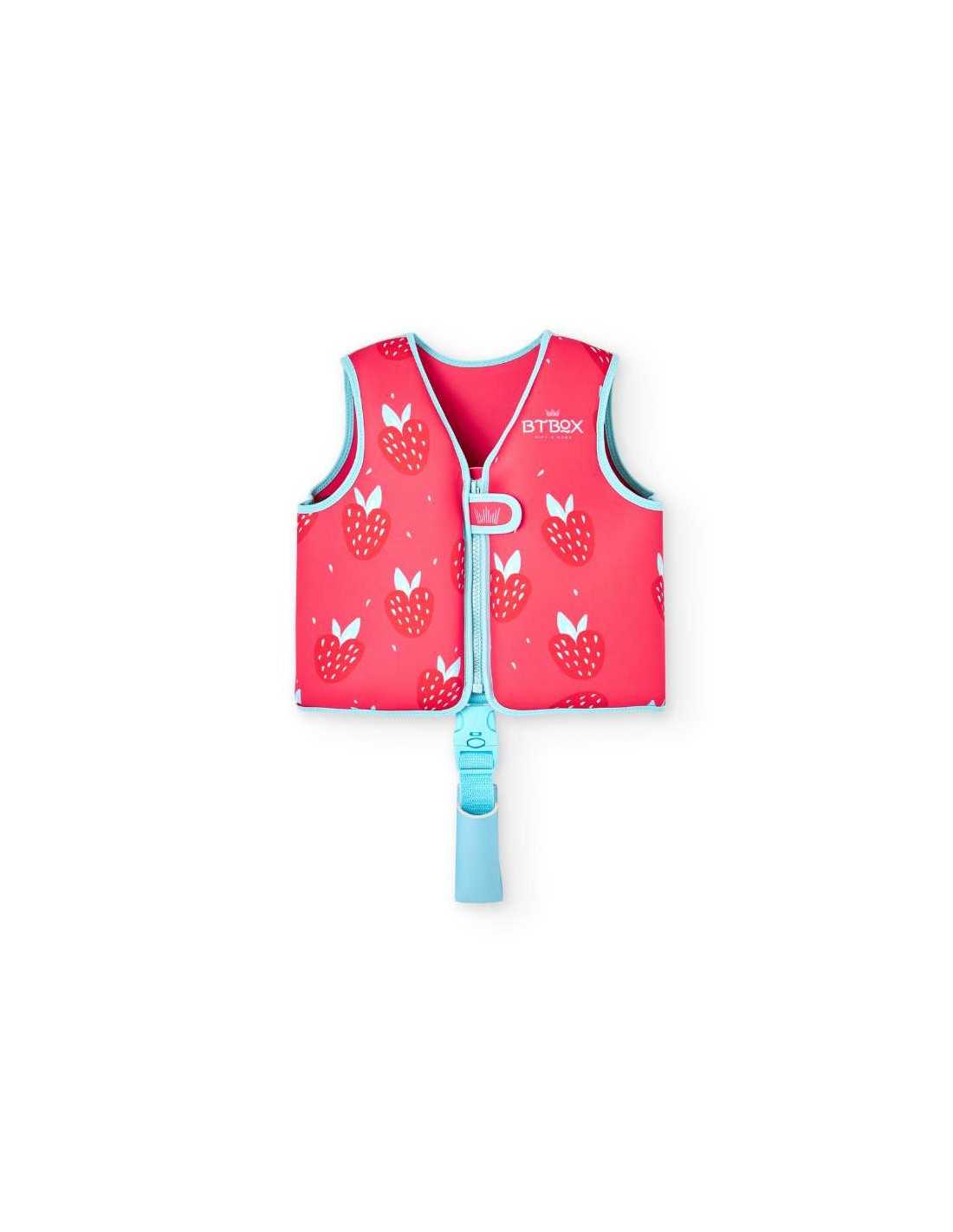 BTBOX 2025 Strawberry Swim Vest - SIZE S - 11 - 19 kg.