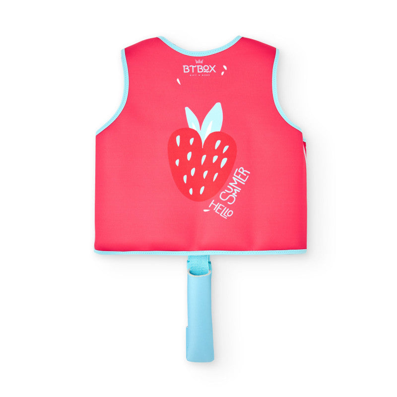 BTBOX 2025 Strawberry Swim Vest - SIZE S - 11 - 19 kg.