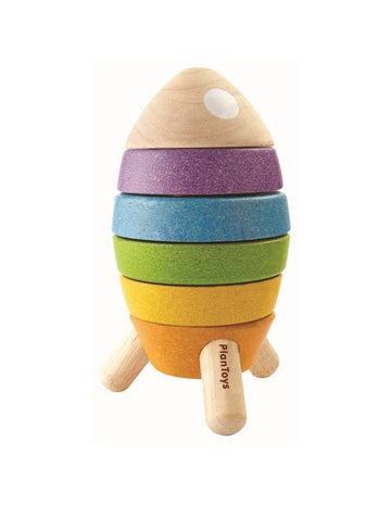 Plantoys Wooden Stacking Rocket