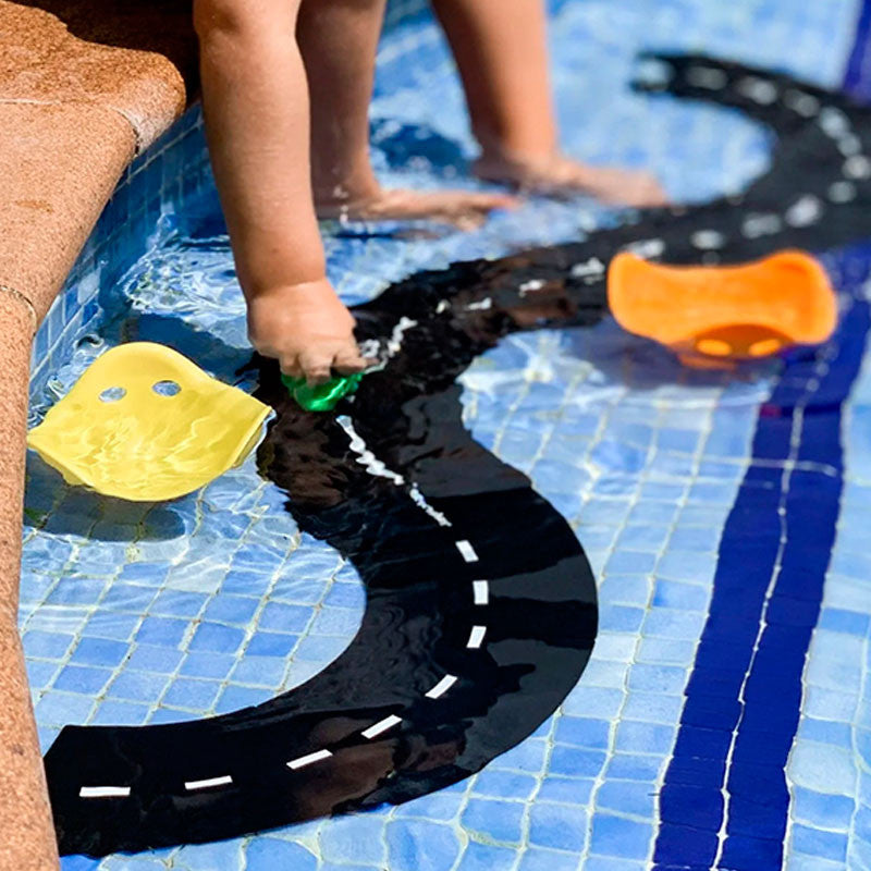 Drive Away Car Edition - Waytoplay Flexible Road 11 Pieces + 1 Wooden Car