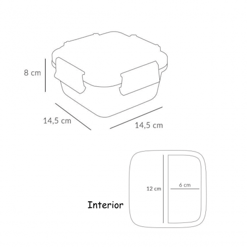 Caja Almuerzo Bento Letras Divertidas