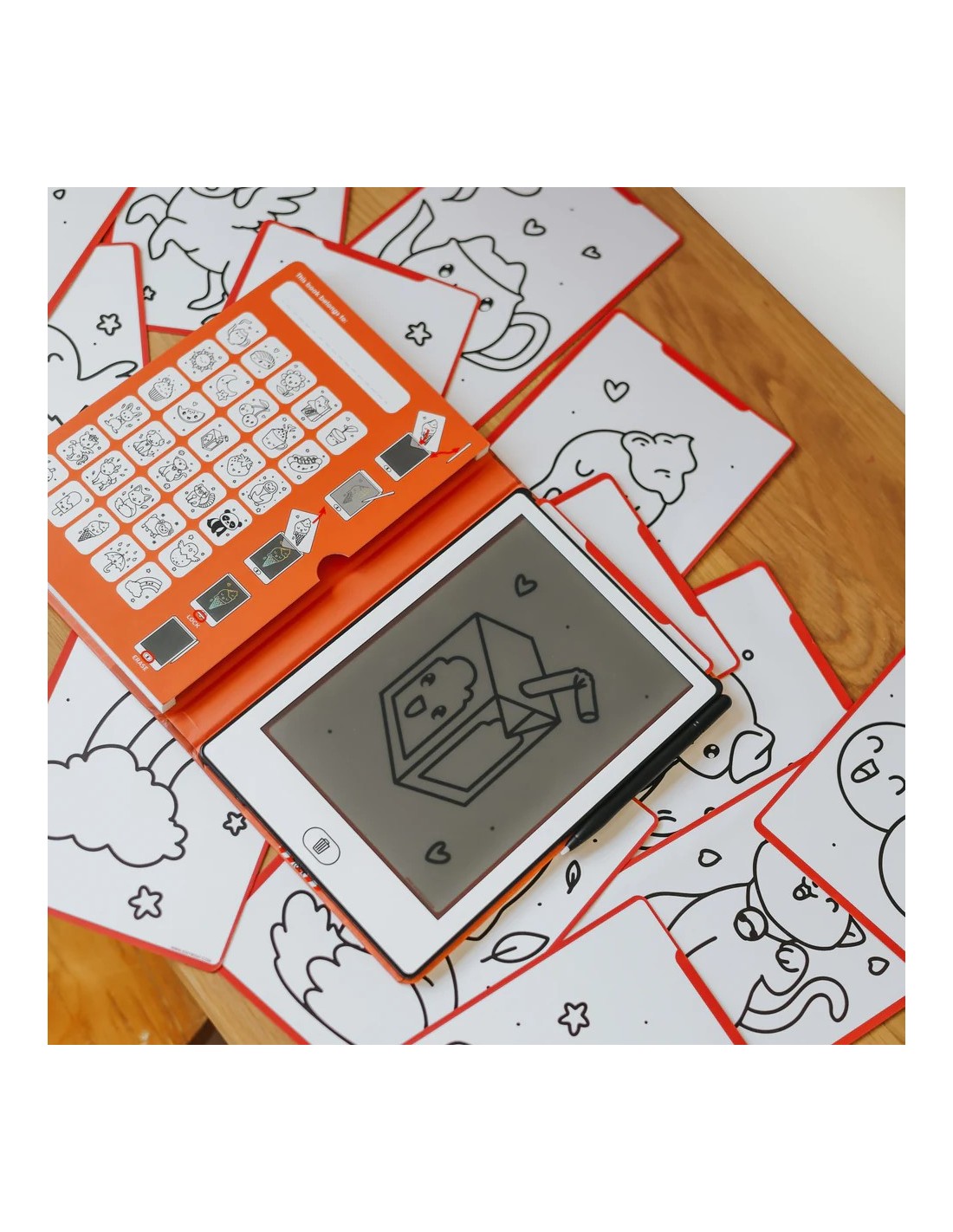 LCD Drawing and Writing Tablet with Kawaii Templates