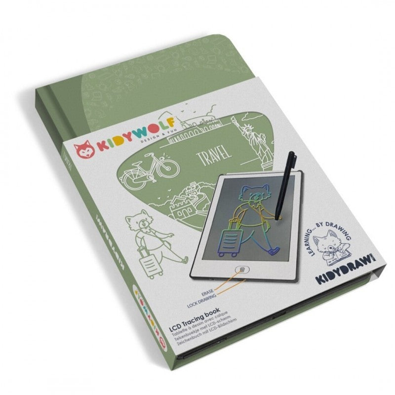 Kidywolf Mini Travel LCD Drawing and Writing Tablet with Templates