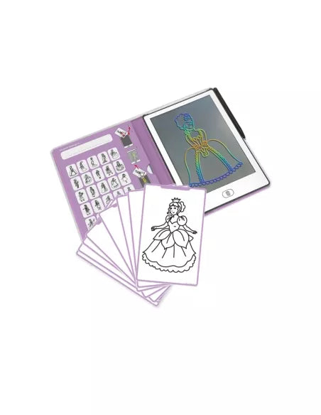 LCD Drawing and Writing Tablet with Templates Mini Drawing Pad