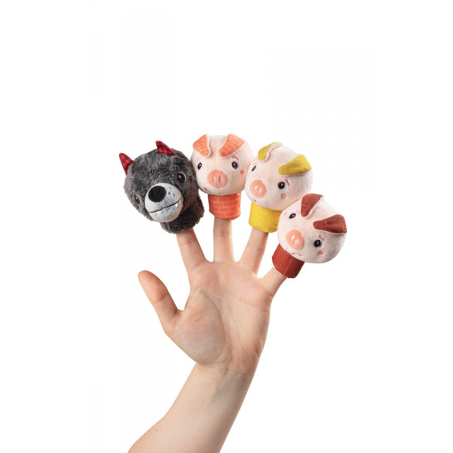 Lilliputiens Louis The Wolf and 3 Little Pigs Puppet