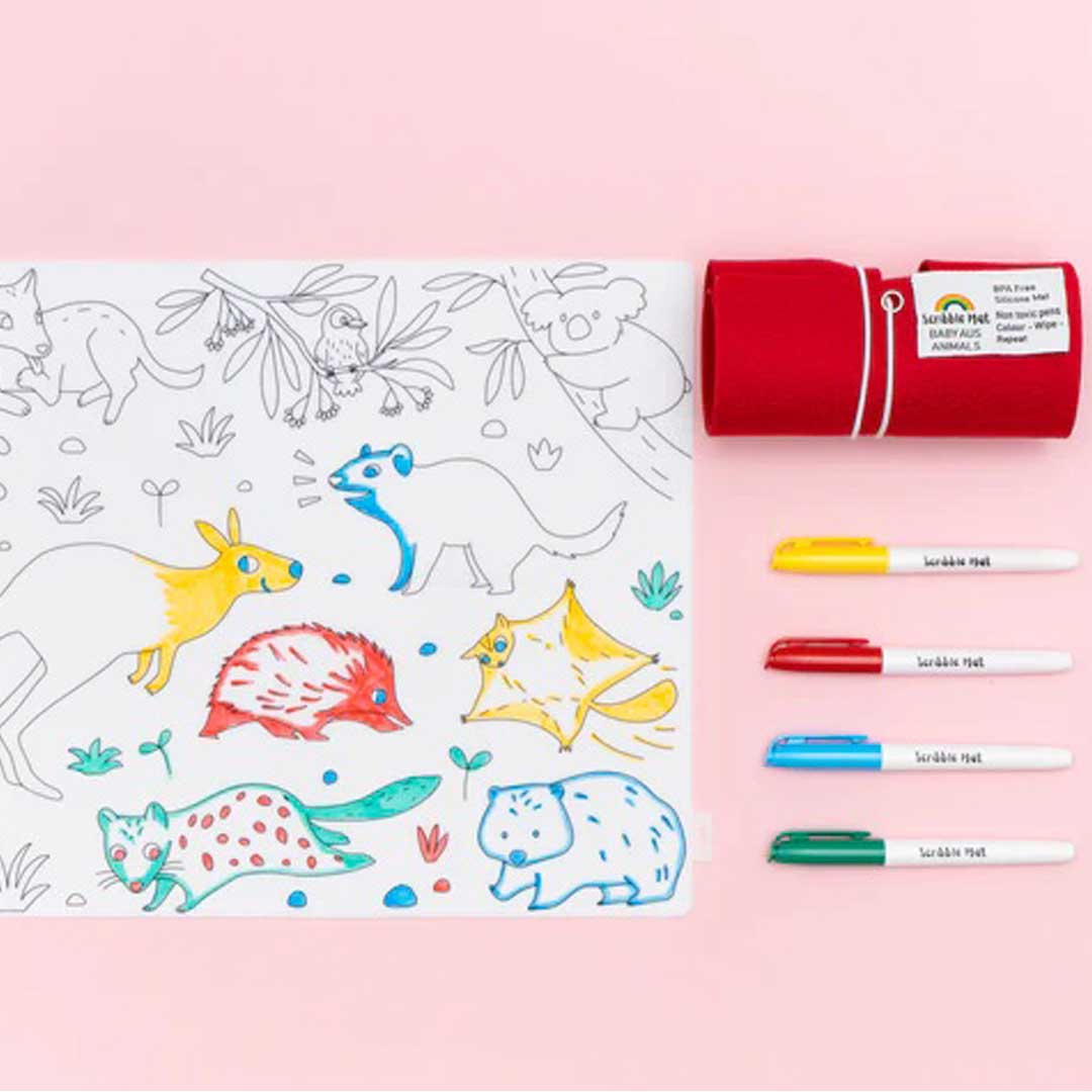 Tapete silicona SCRIBBLE Australia 4 ROTULADORES