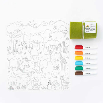 Silicone Table Mat SCRIBBLE Safari