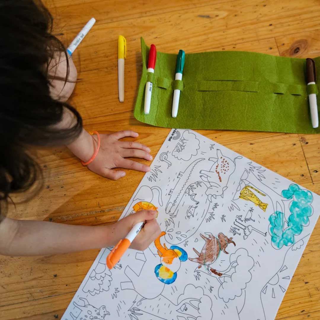 Silicone Table Mat SCRIBBLE Safari