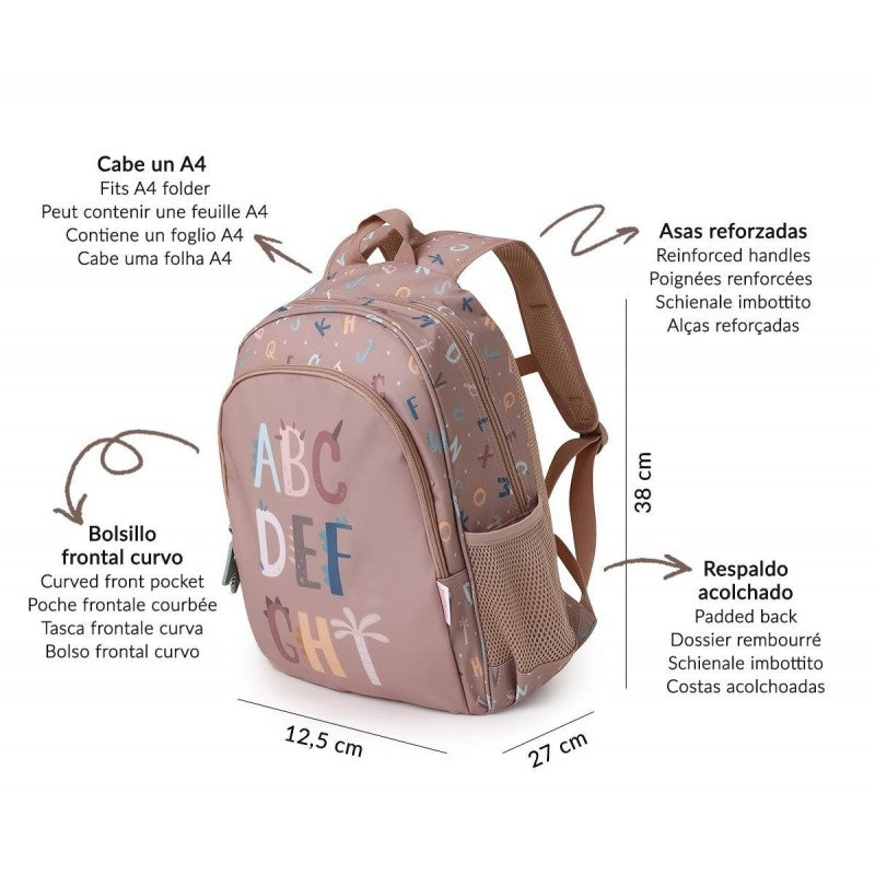 Mochila Mediana Tutete Letras Divertidas 38 cm