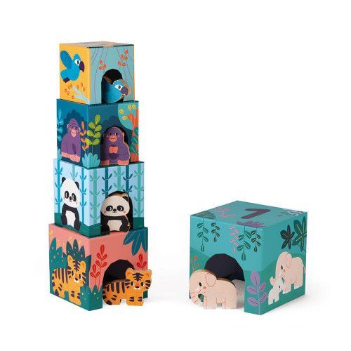 Janod Animal Pyramid Stacking Game