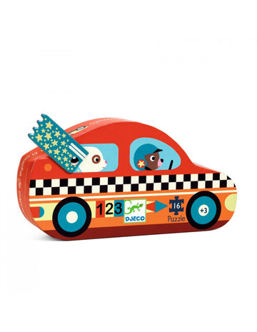 Silhouette puzzle Race car