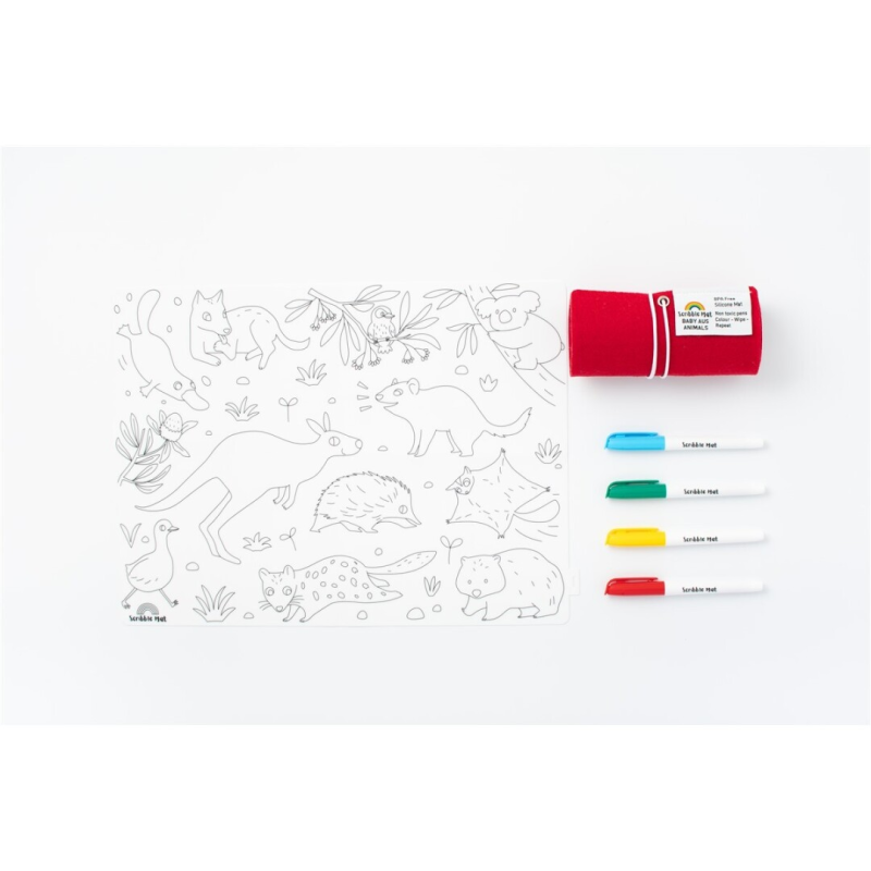 Tapete silicona SCRIBBLE Australia 4 ROTULADORES