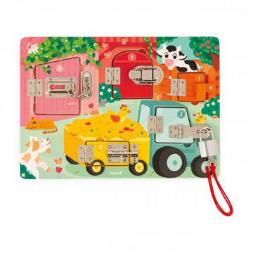 Janod Tablero de Cerraduras de la Granja