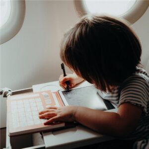 Kidywolf LCD Writing and Drawing Tablet with Mini Animal Stencils