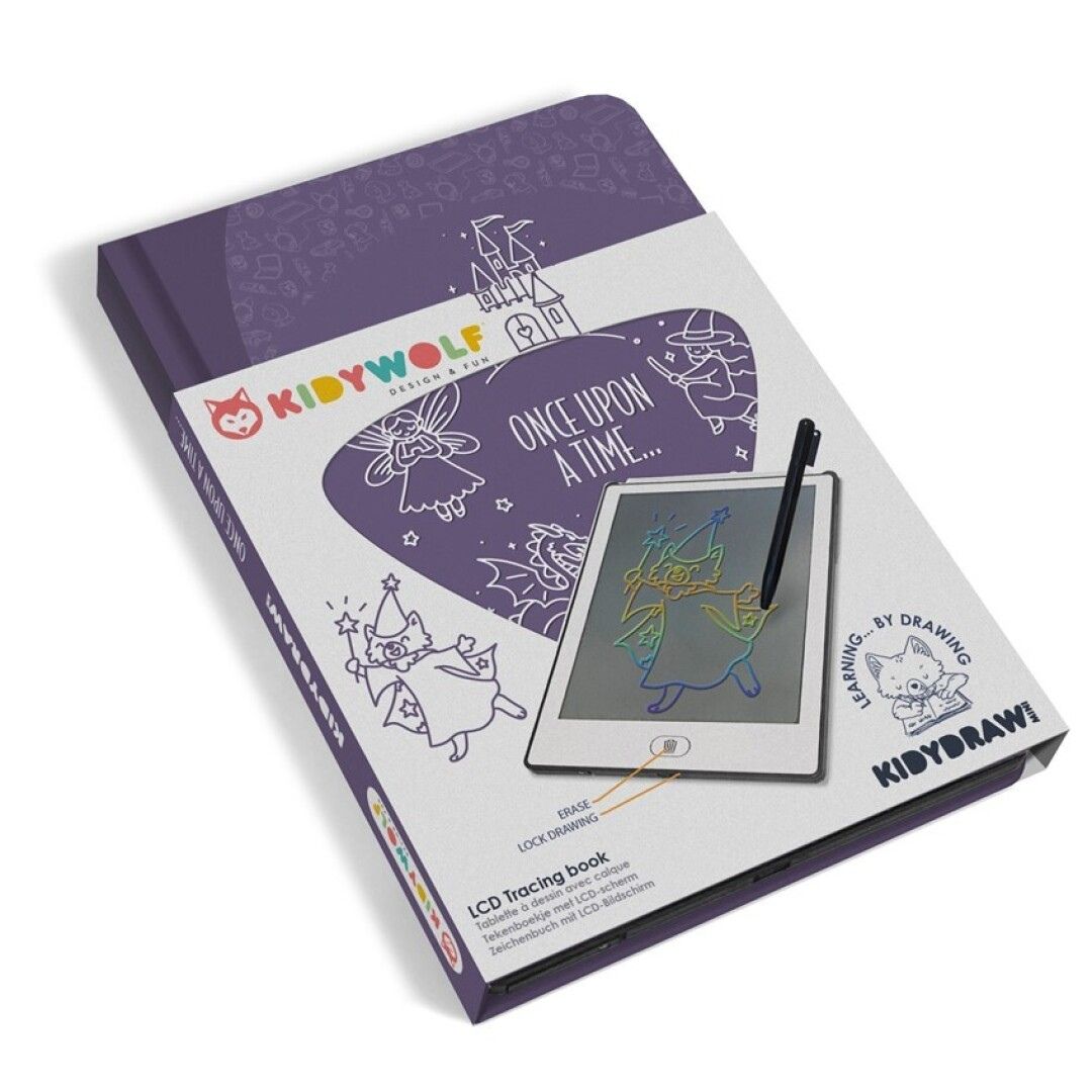 Kidywolf LCD Drawing and Writing Tablet with Once Upon a Time Mini Stencils