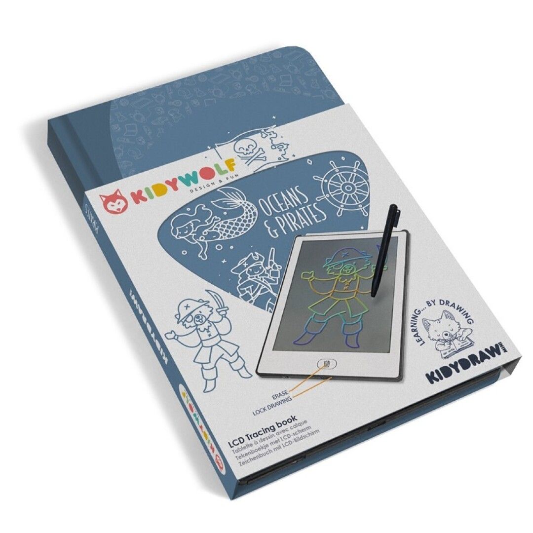Kidywolf LCD Drawing and Writing Tablet with Mini Pirates Templates